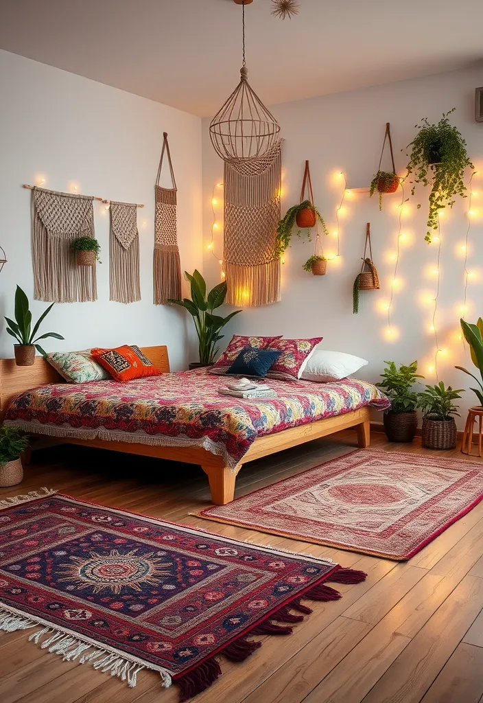 19 Aesthetic Bedroom Ideas That Will Transform Your Space Into a Dreamy Retreat! - 1. Bohemian Bliss