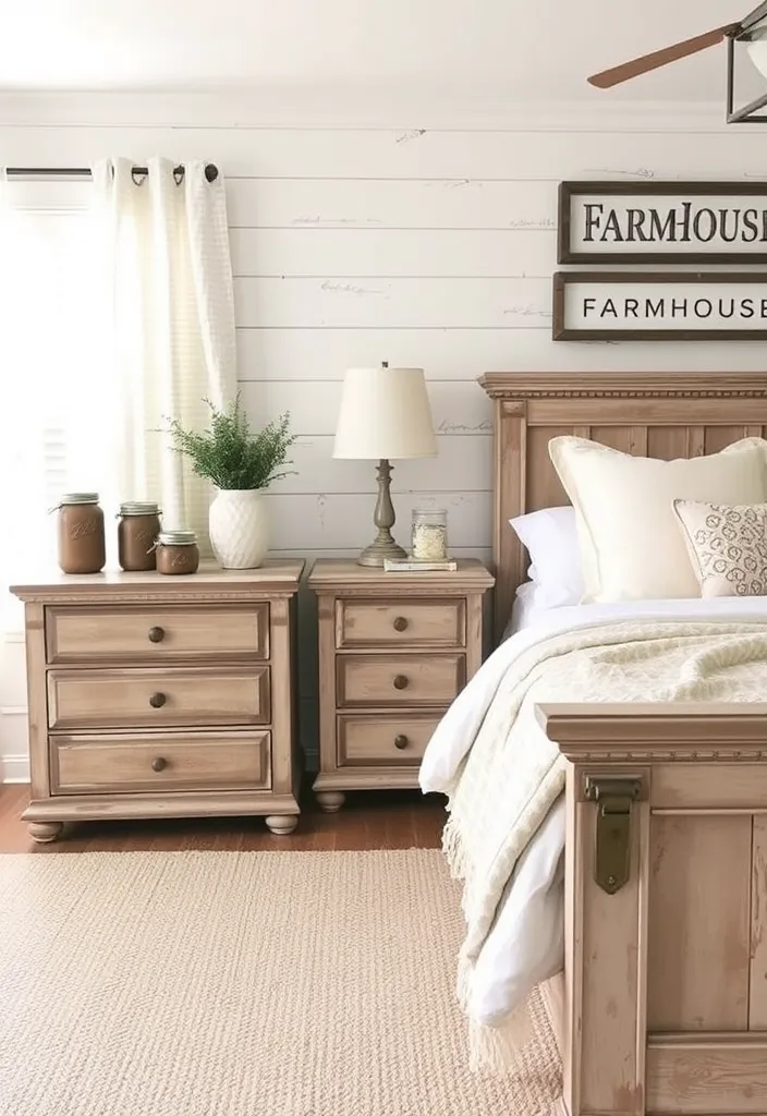 19 Aesthetic Bedroom Ideas That Will Transform Your Space Into a Dreamy Retreat! - 12. Farmhouse Cozy