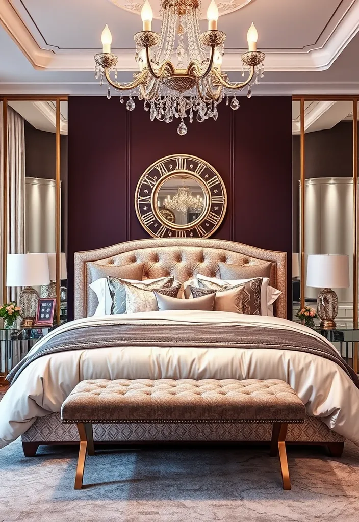 19 Aesthetic Bedroom Ideas That Will Transform Your Space Into a Dreamy Retreat! - 13. Modern Glam