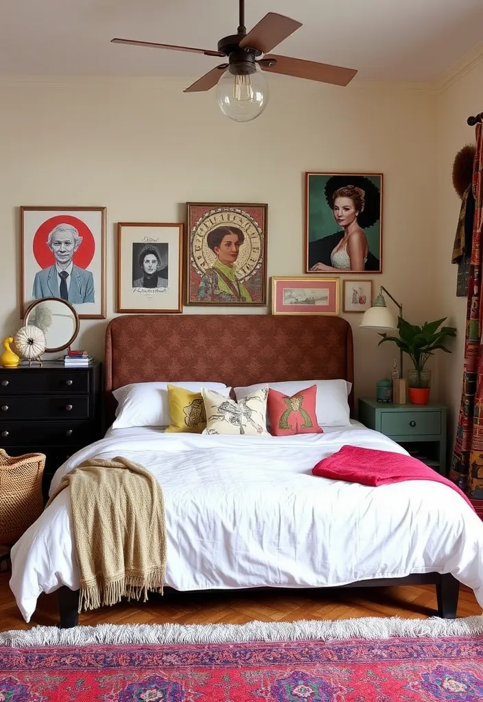 19 Aesthetic Bedroom Ideas That Will Transform Your Space Into a Dreamy Retreat! - 15. Eclectic Fusion