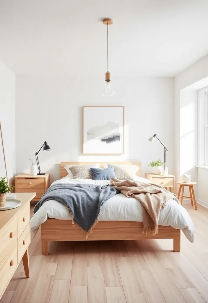 19 Aesthetic Bedroom Ideas That Will Transform Your Space Into a Dreamy Retreat! - 4. Scandinavian Simplicity