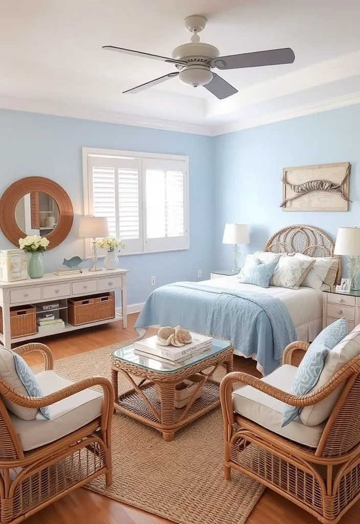 19 Aesthetic Bedroom Ideas That Will Transform Your Space Into a Dreamy Retreat! - 7. Coastal Retreat