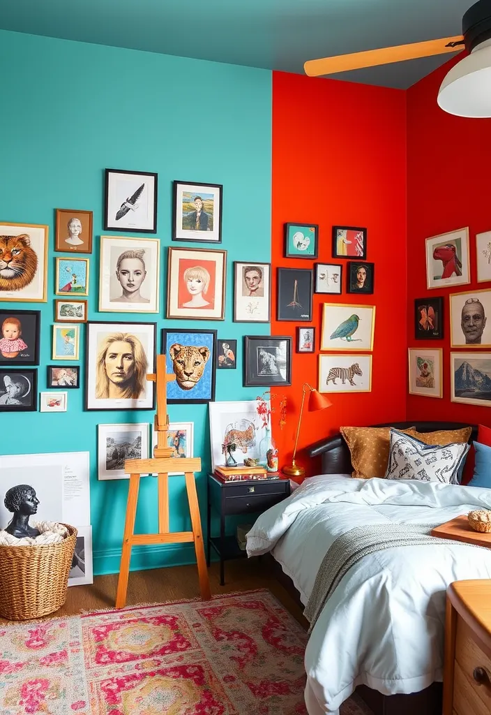 19 Aesthetic Bedroom Ideas That Will Transform Your Space Into a Dreamy Retreat! - 8. Artistic Escape