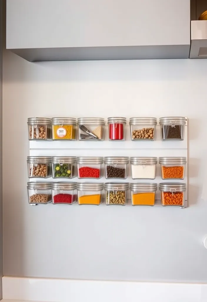 19 Best Pantry Organization Ideas That'll Transform Your Cooking Space! - 8. Magnetic Spice Rack