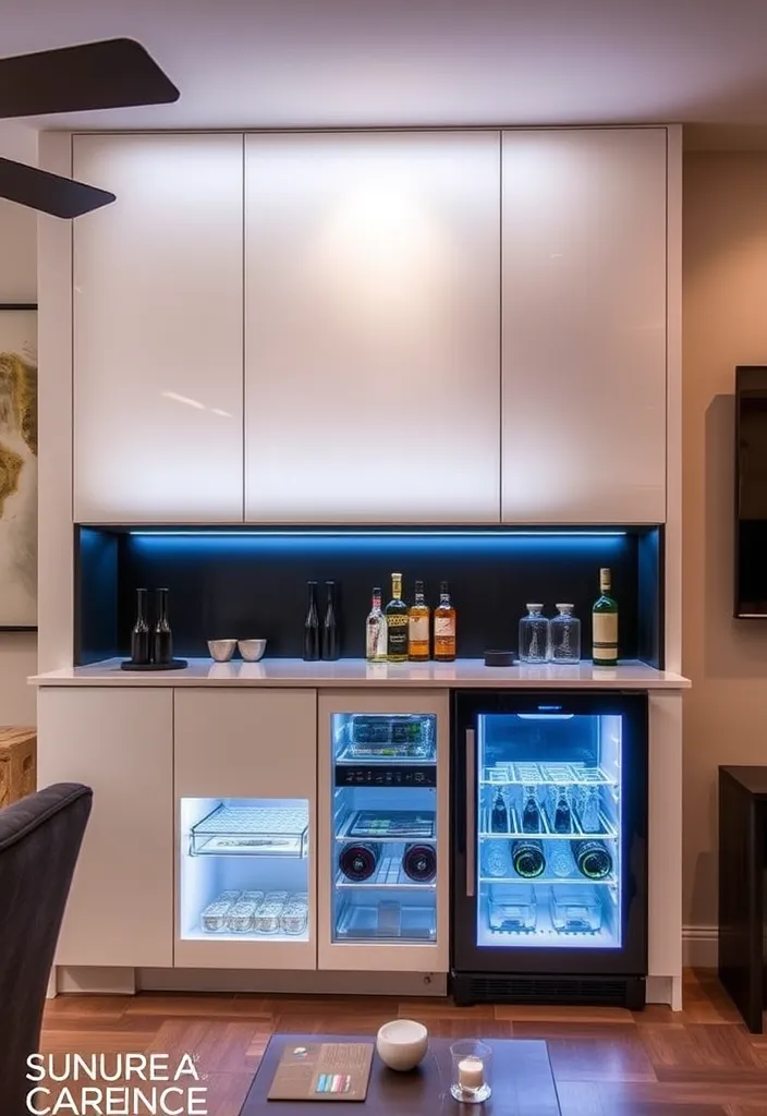 19 Built-In Bar in Living Room Ideas That Will Transform Your Space! - 12. High-Tech Haven