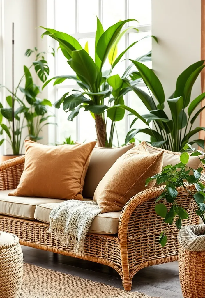 19 Cozy Couches Living Room Ideas That'll Make You Want to Snuggle In! - 10. Outdoor-Inspired