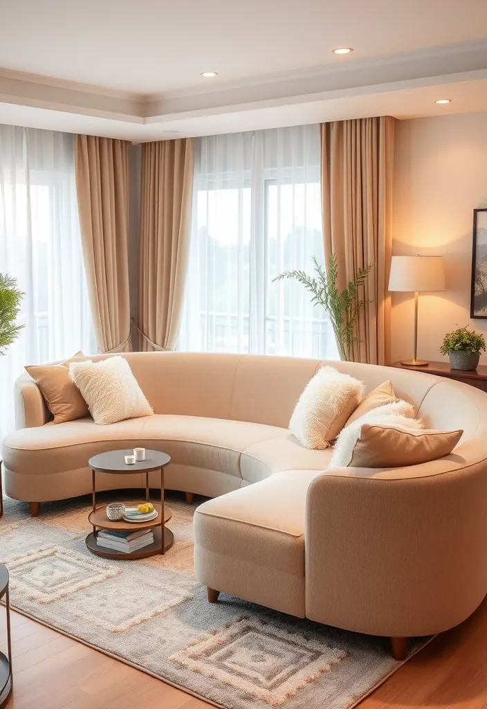 19 Cozy Couches Living Room Ideas That'll Make You Want to Snuggle In! - 14. Cozy Curves