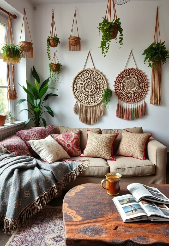 19 Cozy Couches Living Room Ideas That'll Make You Want to Snuggle In! - 3. Bohemian Bliss