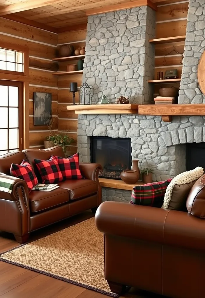 19 Cozy Couches Living Room Ideas That'll Make You Want to Snuggle In! - 8. Rustic Retreat
