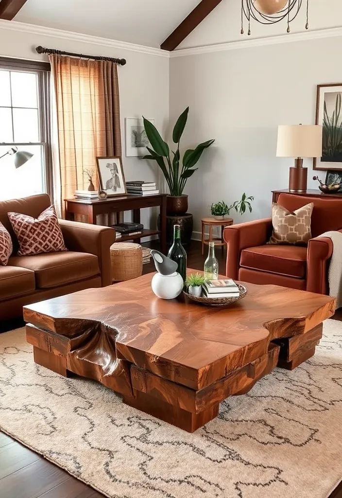 19 Dark Earthy Living Room Ideas That'll Make You Feel Right at Home! - 10. Statement Furniture