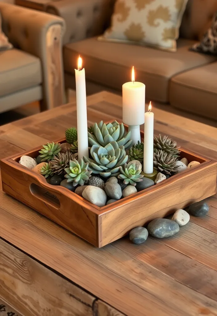 19 Dark Earthy Living Room Ideas That'll Make You Feel Right at Home! - 16. Earthy Centerpieces