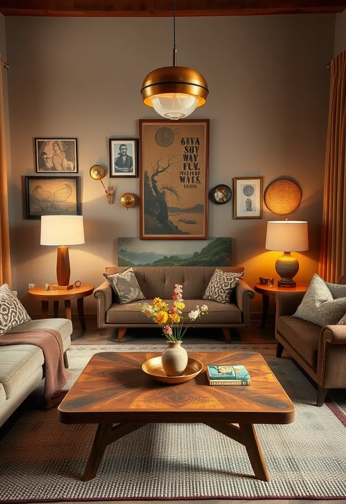 19 Dark Earthy Living Room Ideas That'll Make You Feel Right at Home! - 17. Vintage Finds