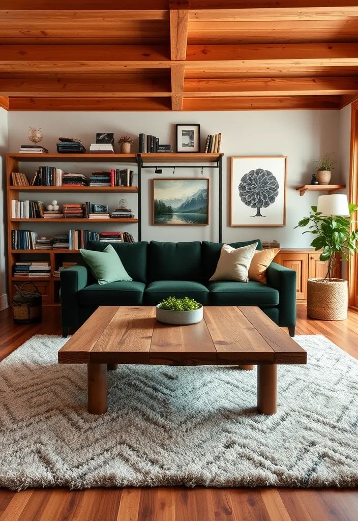 19 Dark Earthy Living Room Ideas That'll Make You Feel Right at Home! - 2. Rich Wooden Elements