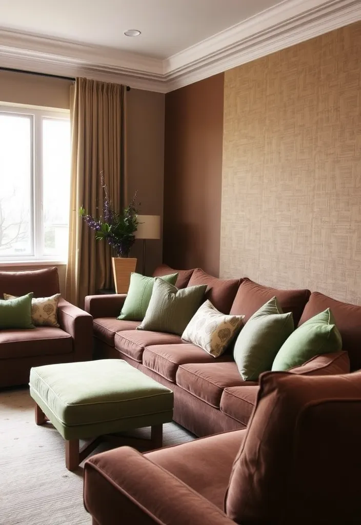 19 Dark Earthy Living Room Ideas That'll Make You Feel Right at Home! - 5. Earthy Wall Colors