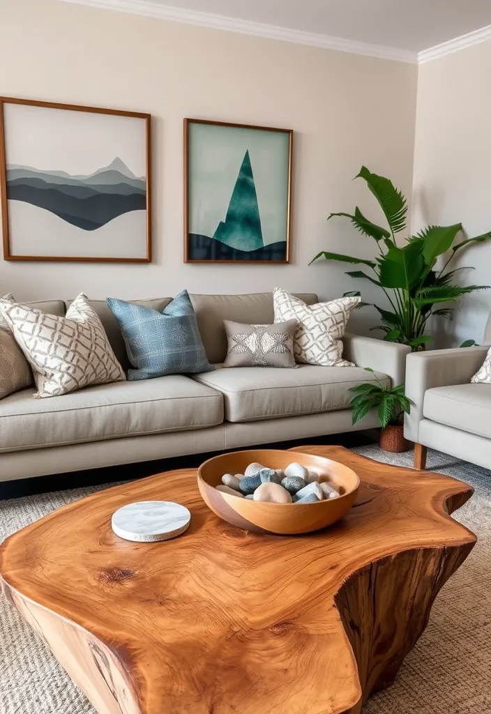 19 Dark Earthy Living Room Ideas That'll Make You Feel Right at Home! - 6. Natural Elements