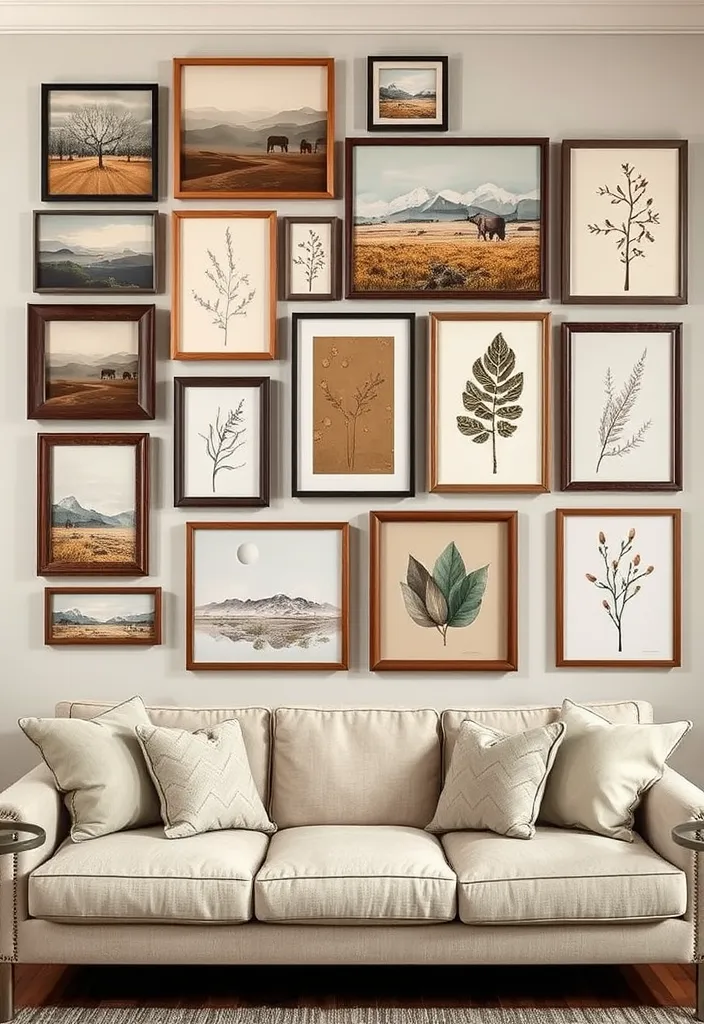 19 Dark Earthy Living Room Ideas That'll Make You Feel Right at Home! - 8. Earthy Artwork
