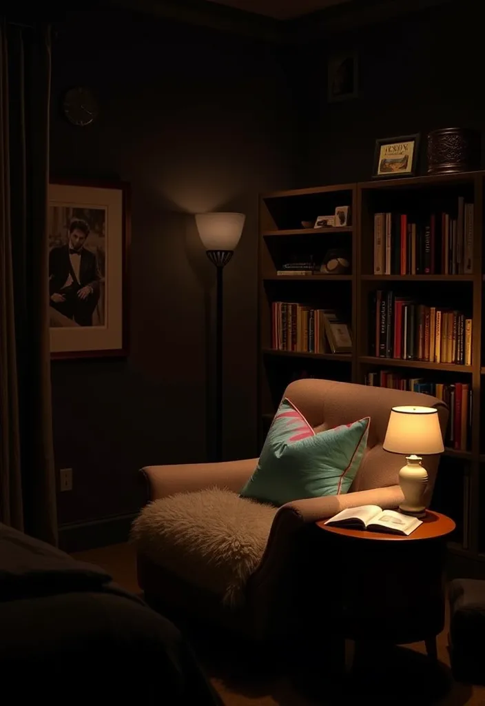 19 Dark and Moody Bedroom Ideas That Will Make You Want to Hibernate! - 12. Cozy Nook