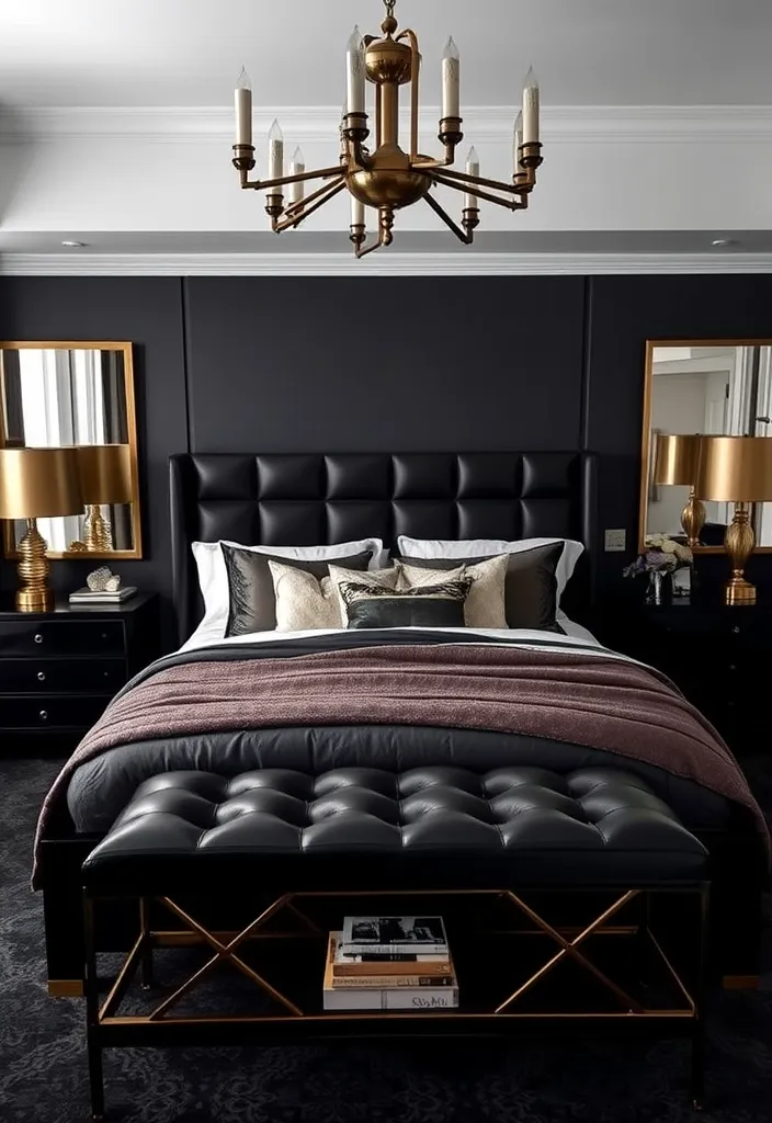 19 Dark and Moody Bedroom Ideas That Will Make You Want to Hibernate! - 14. Dark Chic