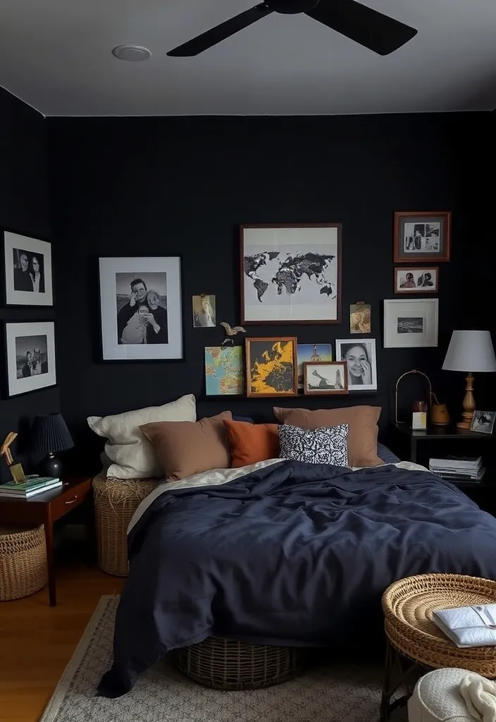 19 Dark and Moody Bedroom Ideas That Will Make You Want to Hibernate! - 15. Personal Touches
