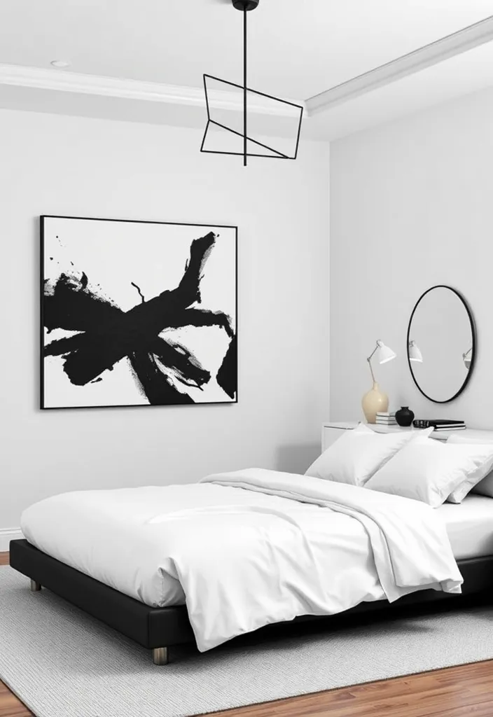 19 Dark and Moody Bedroom Ideas That Will Make You Want to Hibernate! - 3. Moody Minimalism