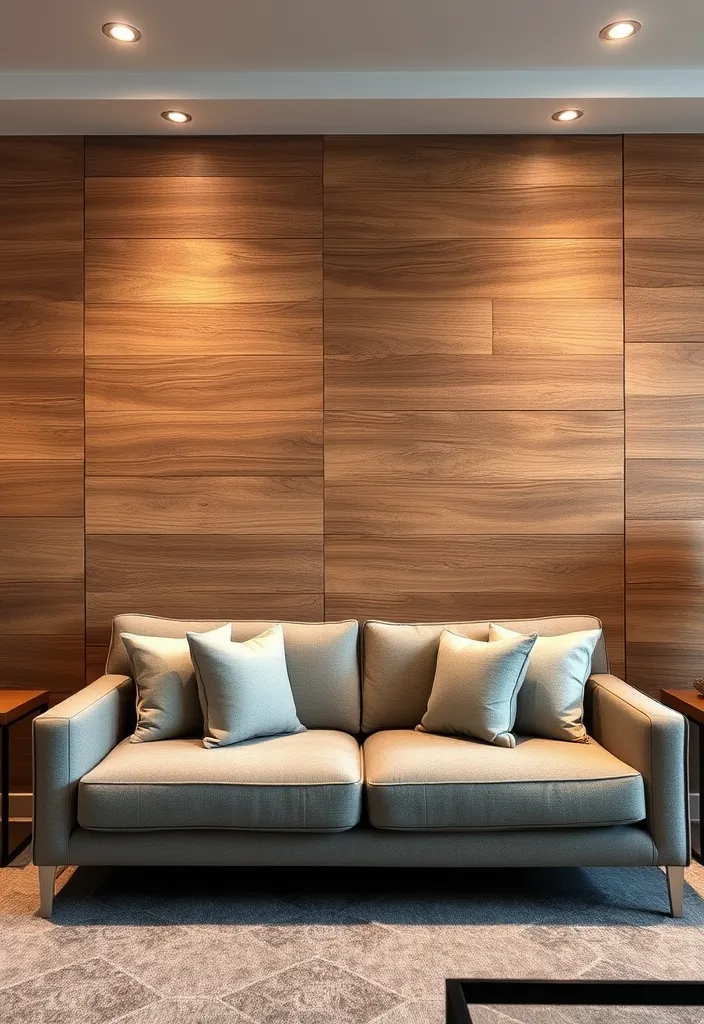 19 Large Wall Behind Couch Decor Ideas That’ll Transform Your Living Room! - 5. Textured Wall Panels