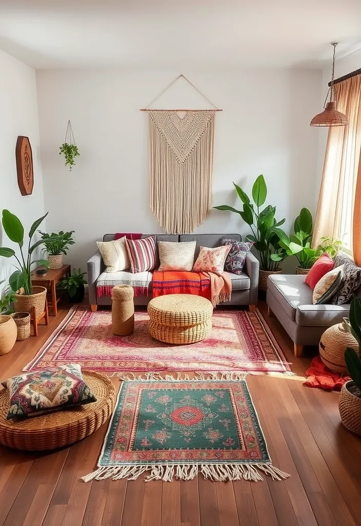19 Living Room Interior Design Ideas That Will Transform Your Space (You Won't Believe #7!) - 1. Bohemian Chic Vibes