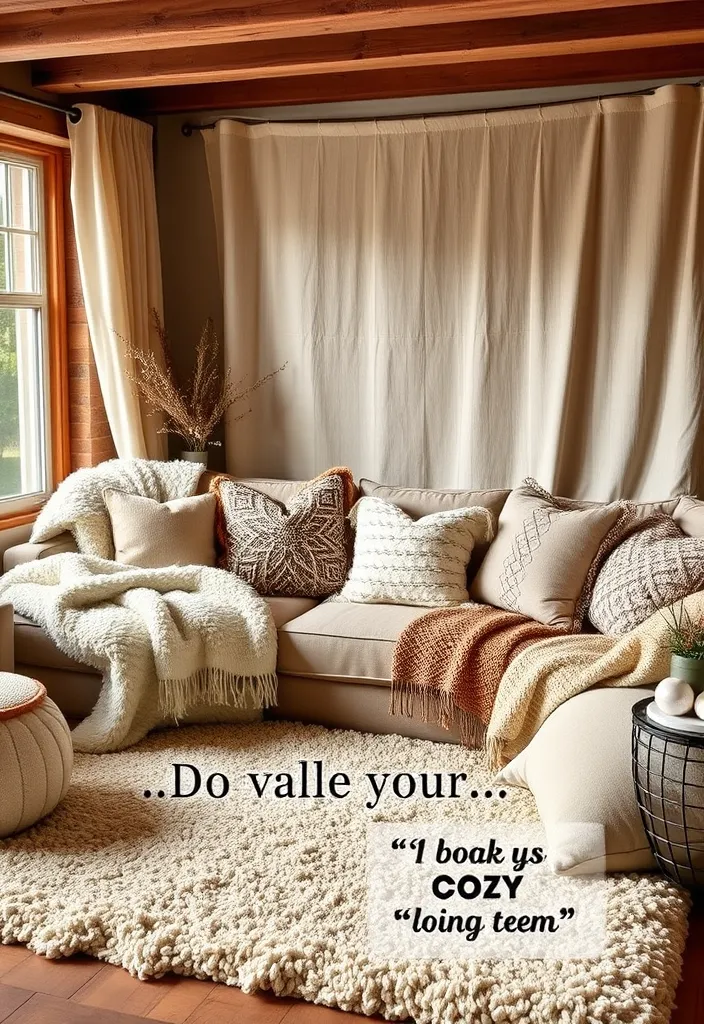19 Living Room Interior Design Ideas That Will Transform Your Space (You Won't Believe #7!) - 14. Warm and Cozy Textiles