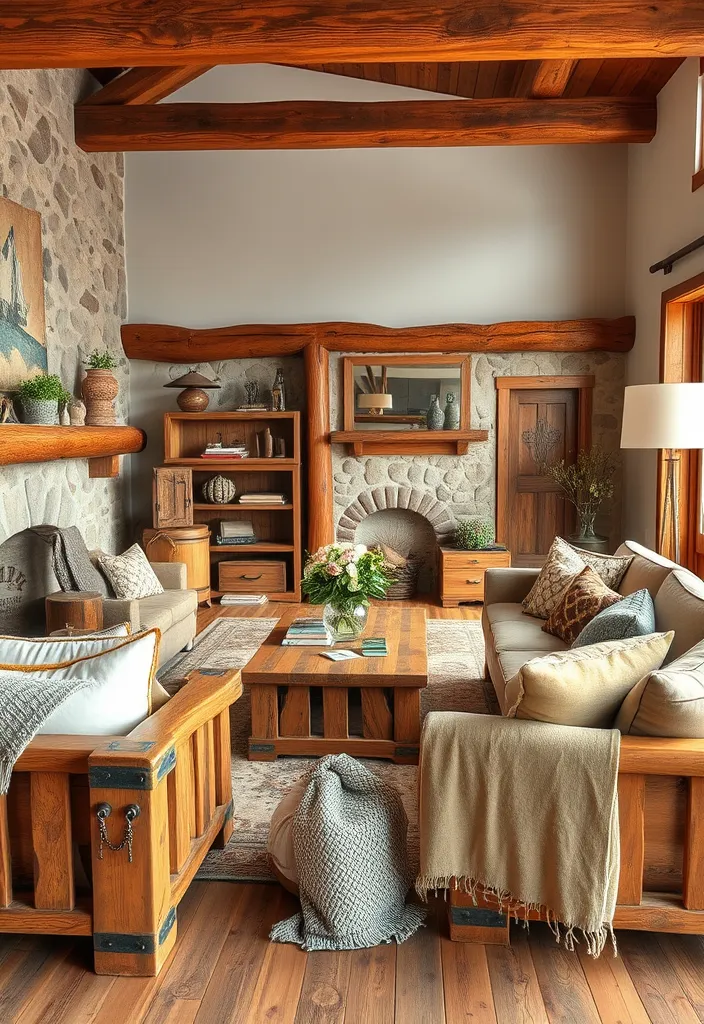 19 Living Room Interior Design Ideas That Will Transform Your Space (You Won't Believe #7!) - 16. Rustic Charm