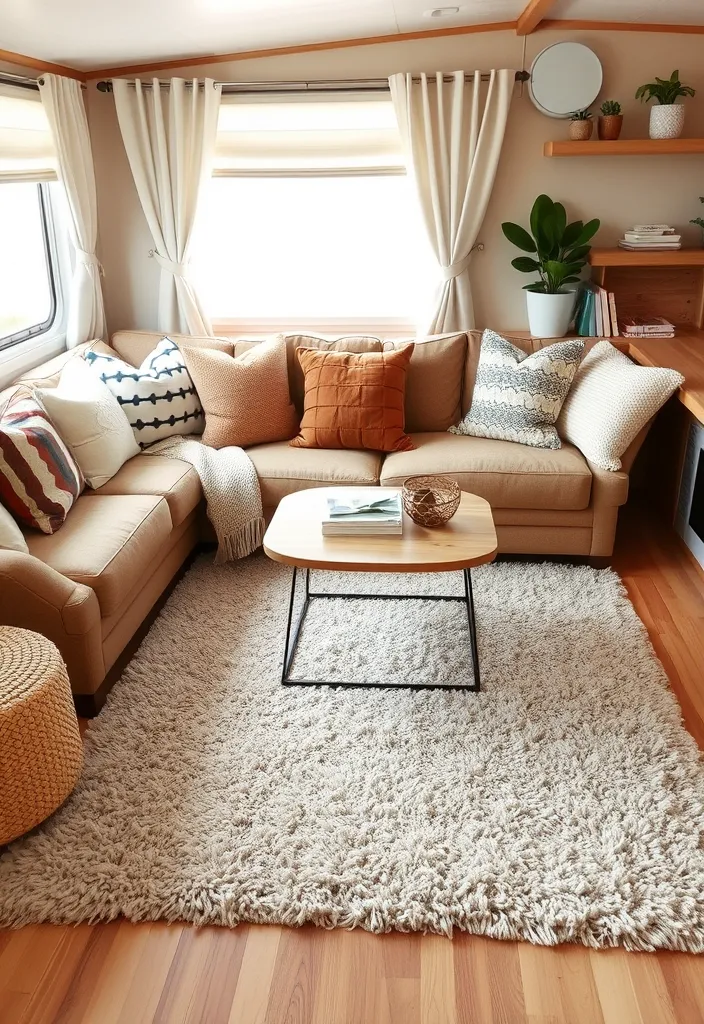19 Mobile Home Living Room Ideas You Won't Believe Exist! - 9. Textured Layers