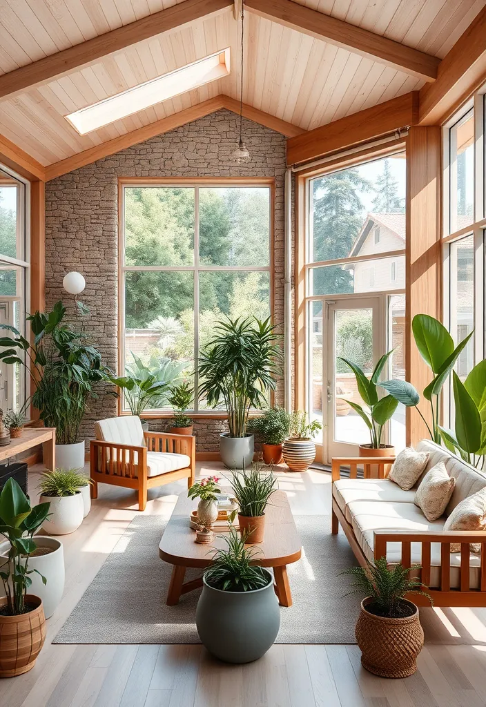19 Open Space Living Room and Kitchen Ideas That Will Transform Your Home! - 6. Outdoor-Inspired Decor