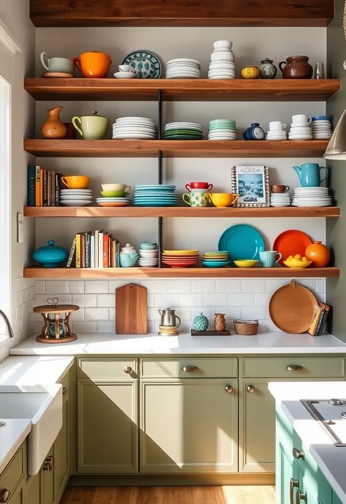 19 Open Space Living Room and Kitchen Ideas That Will Transform Your Home! - 7. Open Shelving Magic