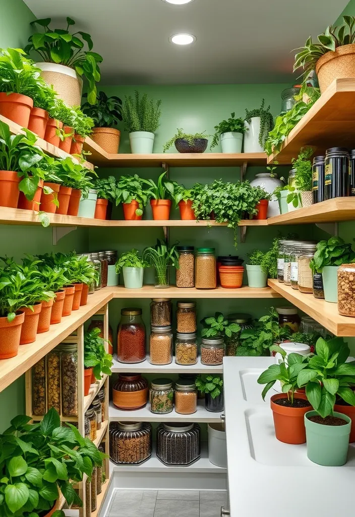 19 Stunning Luxury Pantry Ideas to Elevate Your Culinary Space (You Won't Believe #7!) - 15. Greenery and Décor
