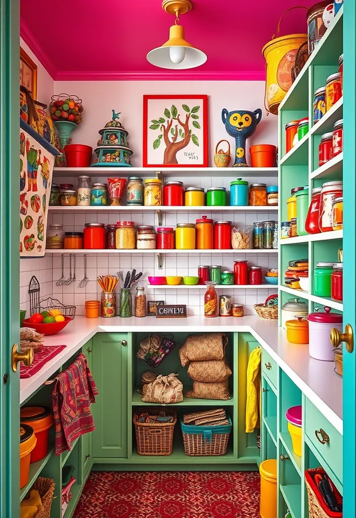 19 Stunning Luxury Pantry Ideas to Elevate Your Culinary Space (You Won't Believe #7!) - 7. Colorful Accents