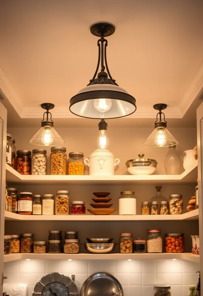 19 Stunning Luxury Pantry Ideas to Elevate Your Culinary Space (You Won't Believe #7!) - 8. Luxurious Lighting