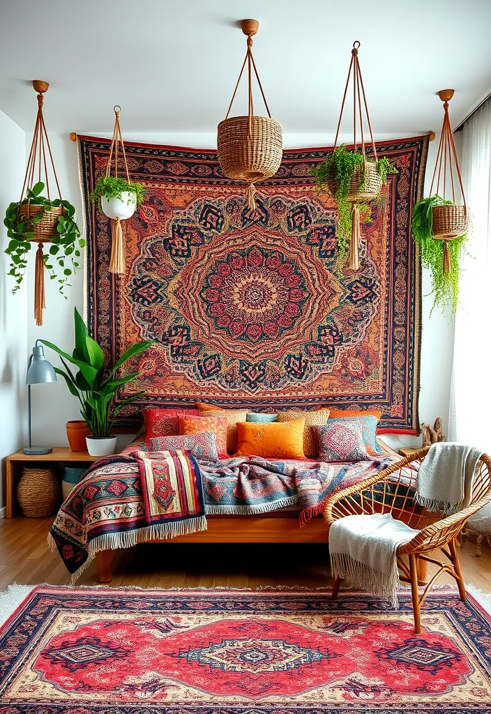 20 Bedroom Setup Ideas That Will Transform Your Space into a Dreamy Oasis! - 1. Boho Chic Vibes