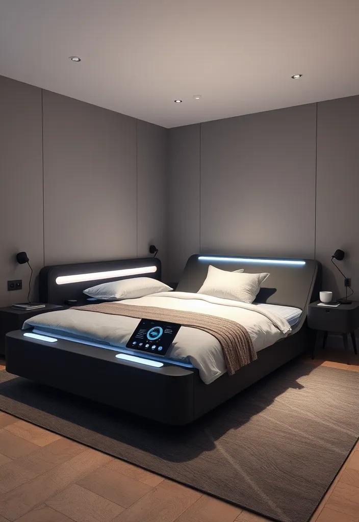 20 Bedroom Setup Ideas That Will Transform Your Space into a Dreamy Oasis! - 11. Smart Technology Integration