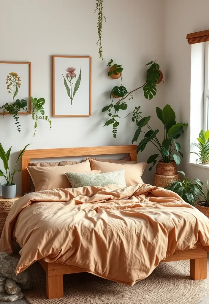 20 Bedroom Setup Ideas That Will Transform Your Space into a Dreamy Oasis! - 12. Nature-Inspired Retreat