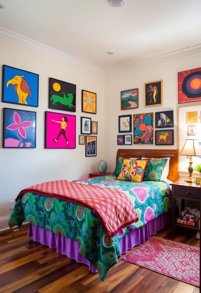 20 Bedroom Setup Ideas That Will Transform Your Space into a Dreamy Oasis! - 7. Artistic Expression
