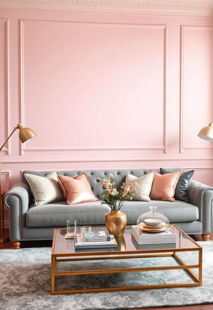 20 Best Interior Color Palette Ideas That Will Transform Your Home! - 11. Chic Blush and Gray