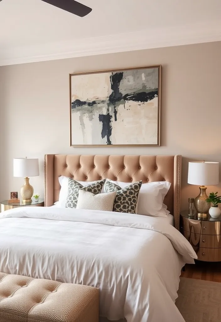 20 Cozy Bedroom Inspirations That'll Make You Want to Hibernate! - 15. Statement Pieces as Focal Points