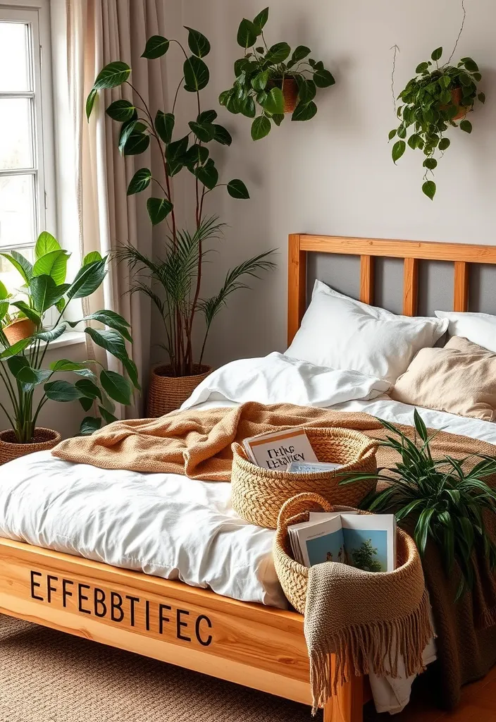 20 Cozy Bedroom Inspirations That'll Make You Want to Hibernate! - 4. Natural Elements for a Refreshing Feel