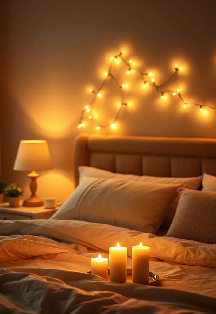 20 Cozy Bedroom Inspirations That'll Make You Want to Hibernate! - 5. Soft Lighting for a Dreamy Ambiance