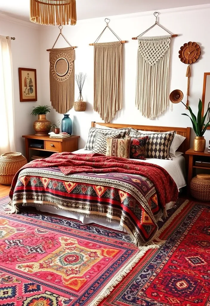 20 Cozy Bedroom Inspirations That'll Make You Want to Hibernate! - 6. Embrace the Bohemian Vibe