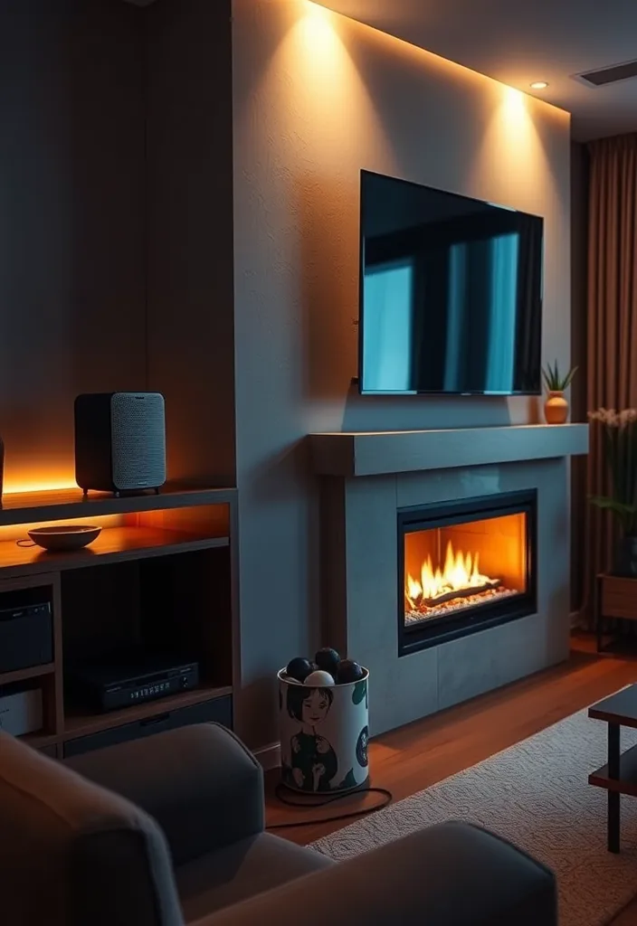 20 Cozy Living Room Ideas That'll Make You Never Want to Leave! - 12. Incorporate Technology Thoughtfully
