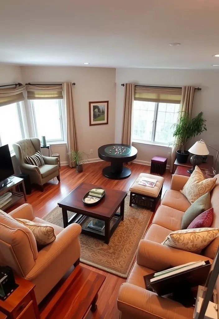 20 Cozy Living Room Ideas That'll Make You Never Want to Leave! - 13. Create Zones for Different Activities