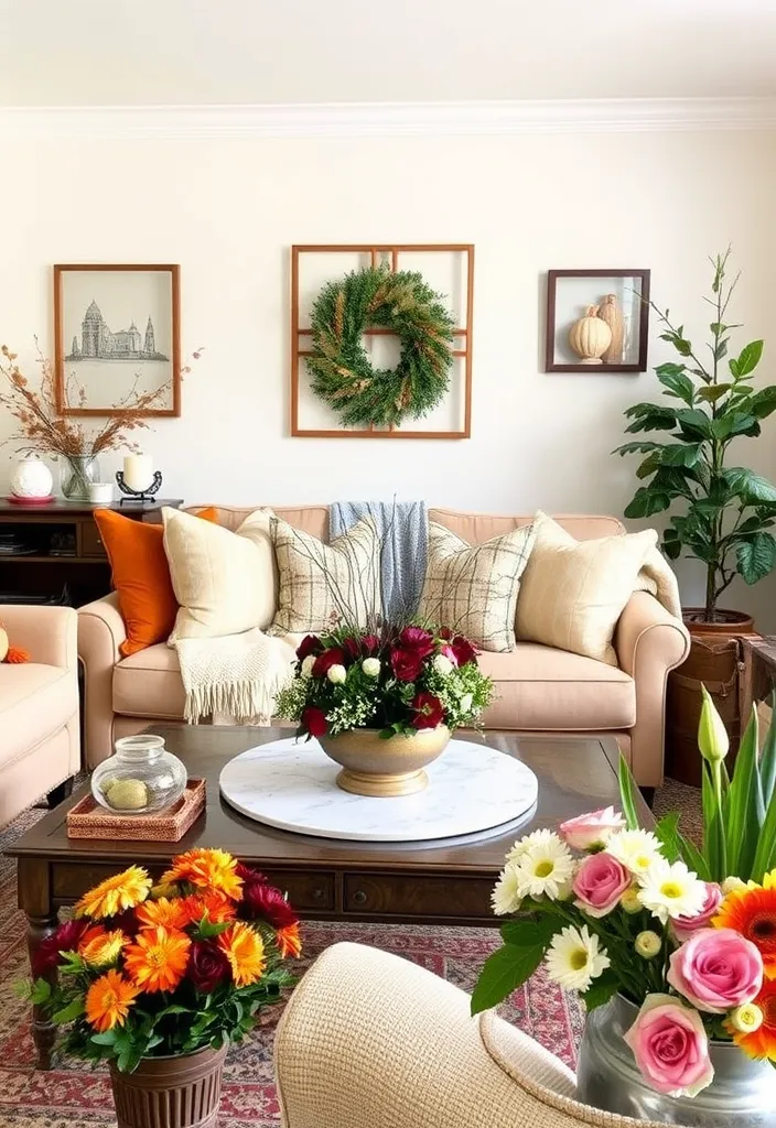20 Cozy Living Room Ideas That'll Make You Never Want to Leave! - 15. Seasonal Decor Changes