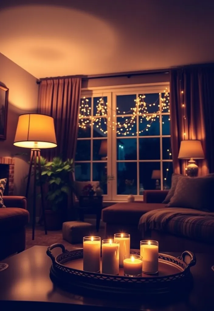 20 Cozy Living Room Ideas That'll Make You Never Want to Leave! - 2. Soft Lighting for a Warm Glow