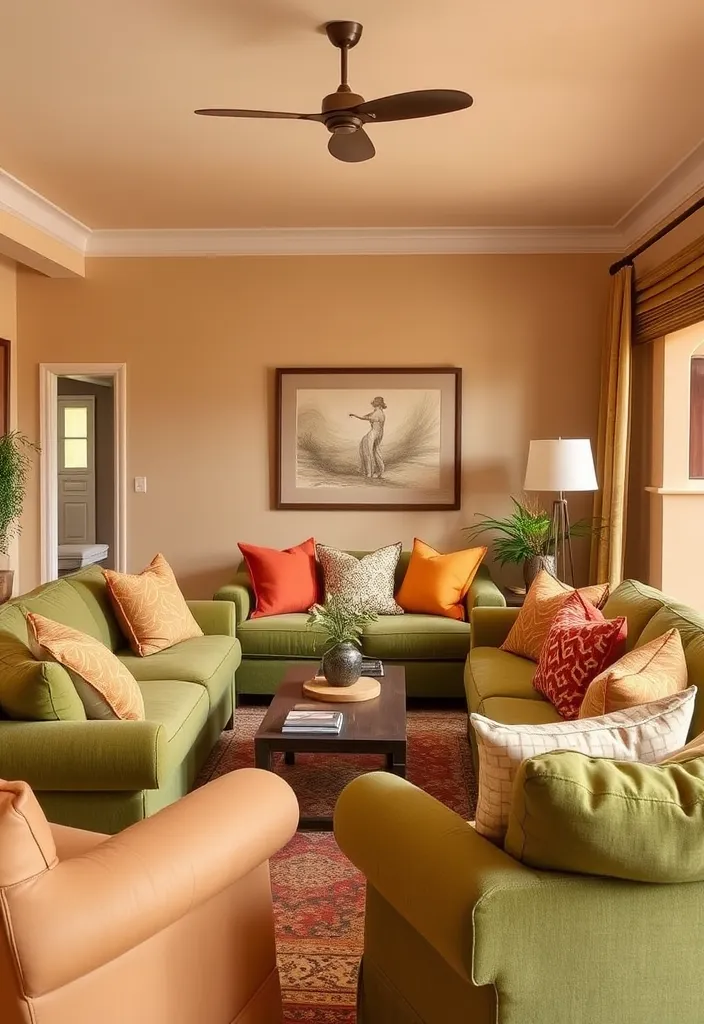 20 Cozy Living Room Ideas That'll Make You Never Want to Leave! - 9. Choose a Warm Color Palette