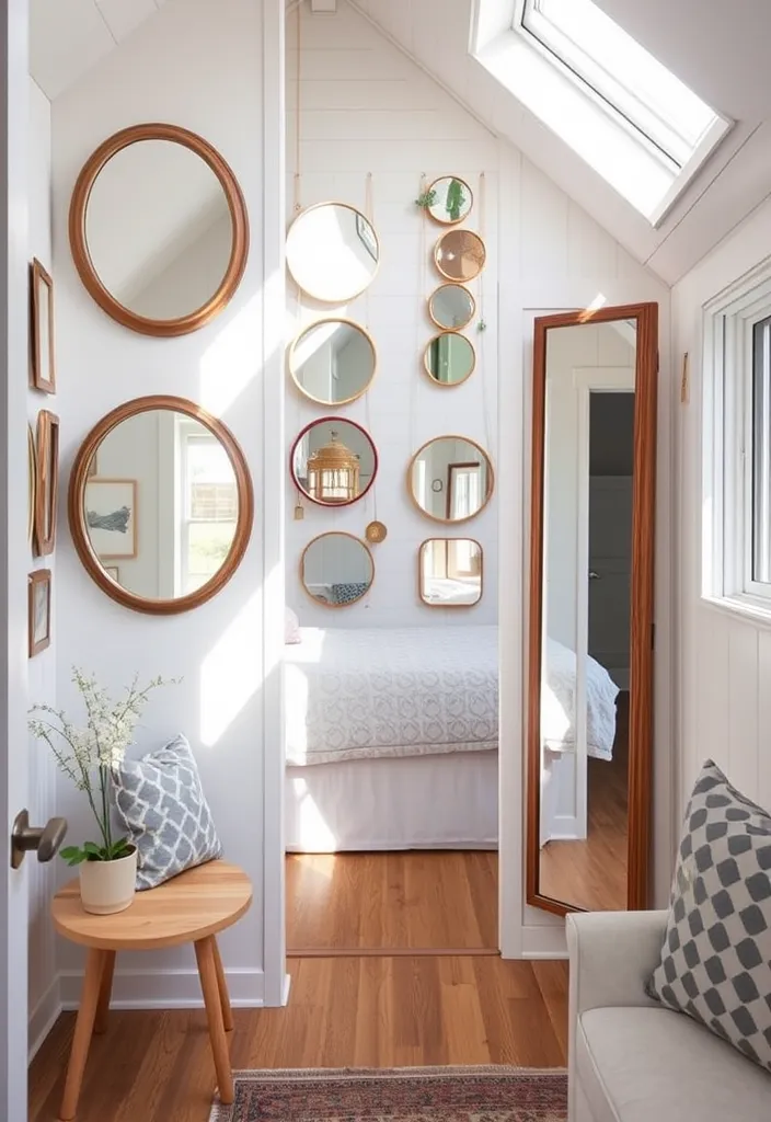 20 DIY Tiny House Ideas Under $5000 That Will Make You Say 'Why Didn't I Think of That?!' - 13. Decorate with Mirrors