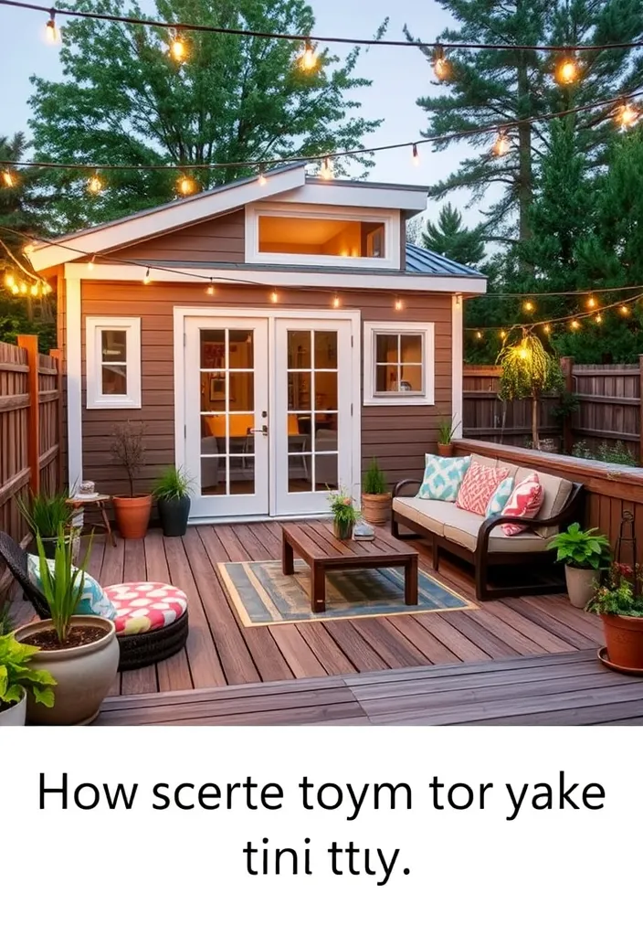 20 DIY Tiny House Ideas Under $5000 That Will Make You Say 'Why Didn't I Think of That?!' - 9. Cozy Outdoor Living Space